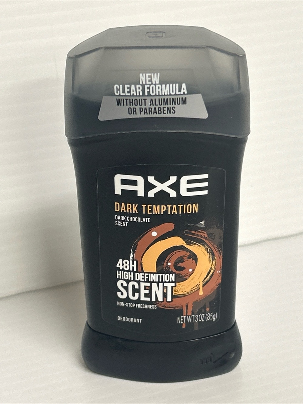 New Axe Dark Temptation Clear Formula Men’s Deodorant Dark Chocolate Scent 3oz